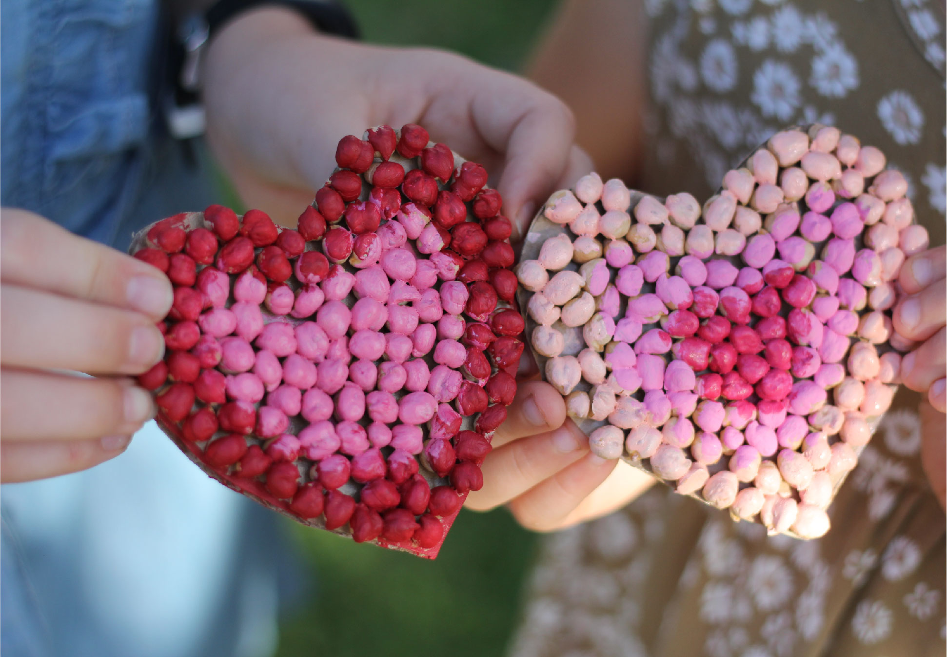 Love heart Valentines Eco crafts Poppy and Daisy