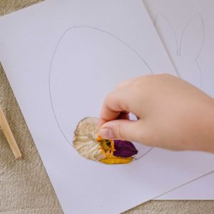 Easter pressed art craft for kids